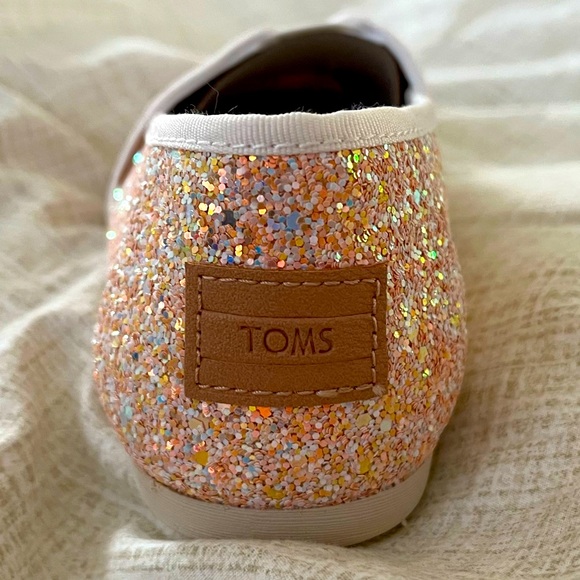 NWT Rose gold glitter Toms Alpargatas size 6.5, pristine! - Picture 6 of 12